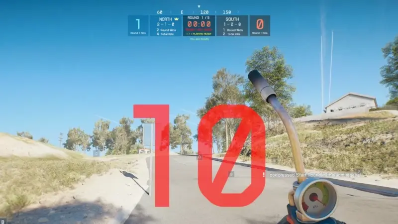 Match-start countdown timer